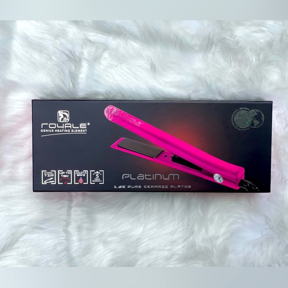LAST 1‼️Royale Hair Straightener Royale Ceramic Flat iron Platinum genius PINK - Picture 5 of 6